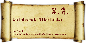 Weinhardt Nikoletta névjegykártya
