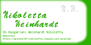 nikoletta weinhardt business card